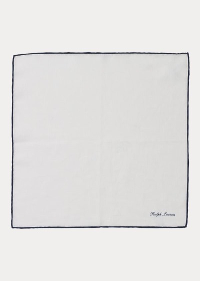 Ralph Lauren Tipped Linen Pocket Square Herre Danmark (UBJEC9145)